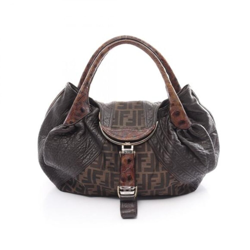 Fendi Spy Bag Handbag Leather Brown